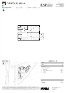 Plan mieszkania A - 13