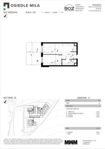 Plan mieszkania A - 61